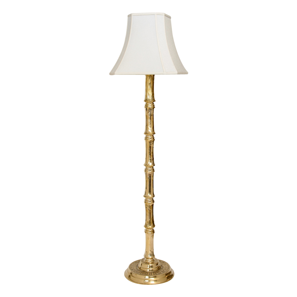 Polished solid brass faux bamboo design floor lamp : On Antique Row - West  Palm Beach - Florida