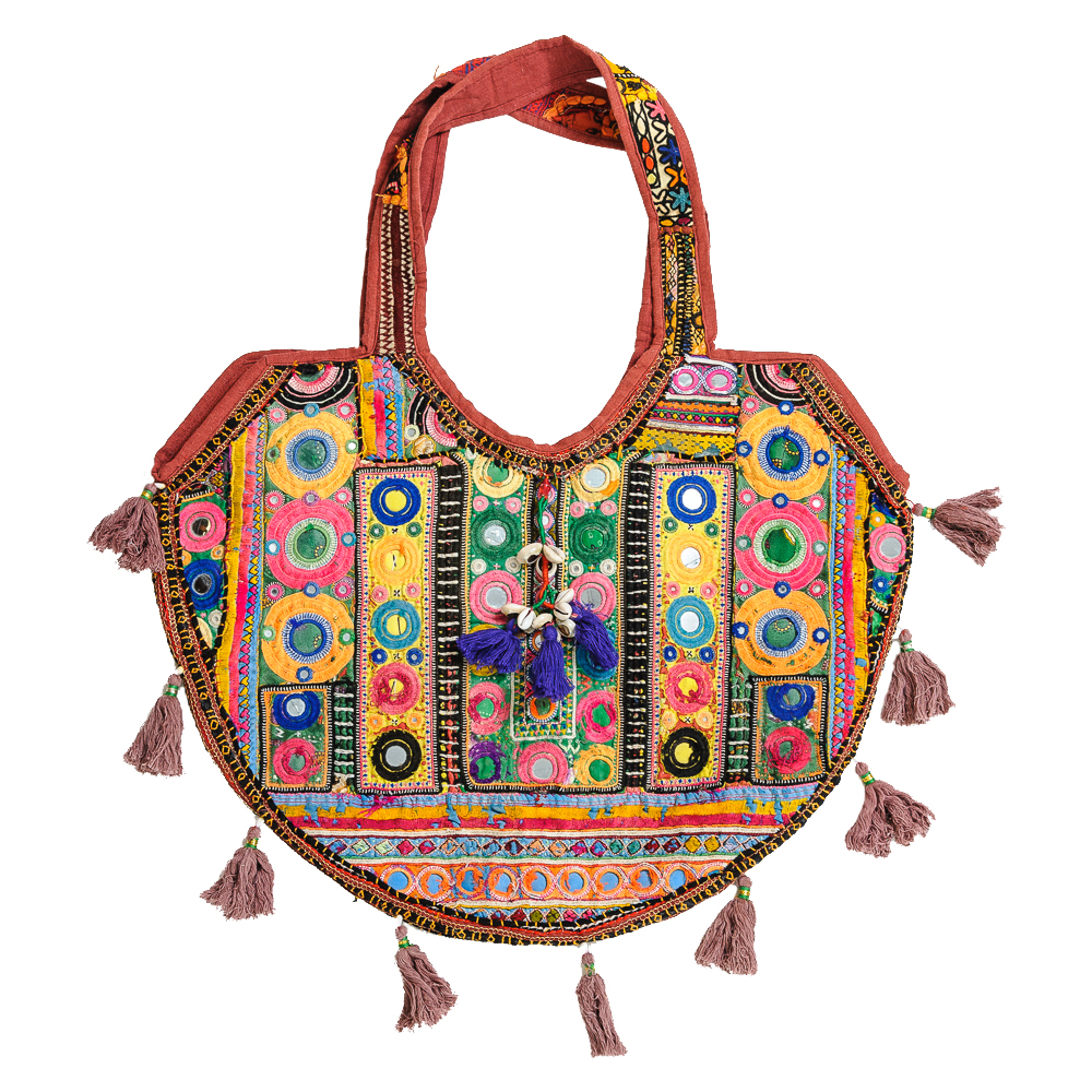 Vintage Indian Textile Tote Bag in Multi Colors : On Antique Row - West ...