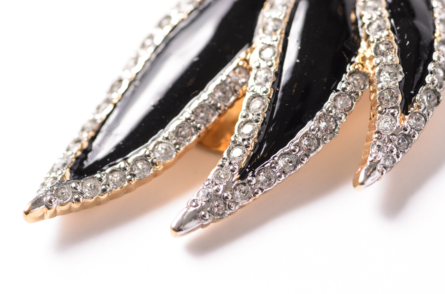 Valentino Large Black Enamel Dangle Earrings : On Antique Row - West ...